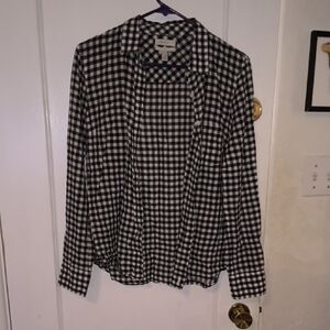 J. Crew | Gingham Black and White Button Down Shirt